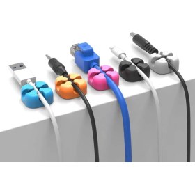 Resim Orico Cbsx Çapraz Şekilli Silikon Masaüstü Kablo Düzenleyici Mavi 5'li 