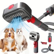 Resim LOTOUL Paslanmaz Çelik Kıllı Pet Bakım Fırçası Ek Parçaları, Vakum V7 V8 V10 V11 V15 ile Uyumlu, Tüm Hayvanlar İçin Şarj Edilmeyen Köpek ve Kedi Saç Temizleyici Aracı 