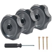 Resim Suntek Karavan Pencere Ve Havalandırma Düğmesi Siyah-3-adet 