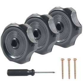 Resim Suntek Karavan Pencere Ve Havalandırma Düğmesi Siyah-3-adet 