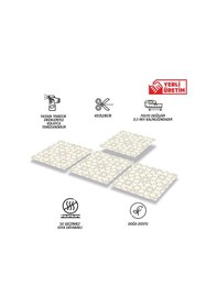 Resim Tink Kendinden Yapışkanlı Gümüş Selçuklu Desenli Pvc Karo 30x30 Cm 