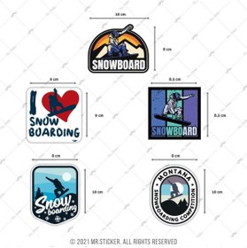 Resim Bay Etiket Hbgbdl3 Snowboard Sticker Seti 5 Parca 