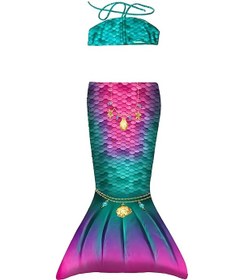 Resim Kuaki Mermaids Deniz Kızı 2'li Takım Bikini Kostüm Seti Star Çok Renkli 