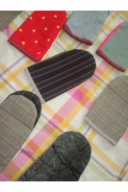 Resim HANK TİCARET Mutfak Fırın Eldiveni Tekli Kumaş Farklı Desen Tekleme 