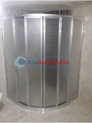 Resim nokta duşakabin 100x100 Oval Teknesiz Plastik Camlı Duşakabin Nd410 