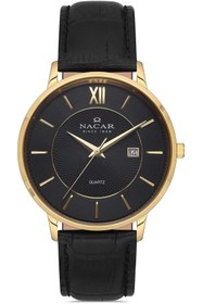 Resim Nacar KLASİK SİYAH ERKEK KOL SAATİ NC35-290038-DBL1 