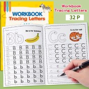 Resim 32 Sayfa Çocuk El Yazısı Pratik Defteri, Okul Öncesi Çocuklar için Kopya Kitabı, İlkokula Hazırlık ve Evde/Okuldaki Kalem Kontrolü Eğitimi, Okul Malzemeleri,Erken Eğitim,Yapılandırılmış Yazım,Öğrenme Etkinlik Kitabı,Kullanımı Kolay Format,Çocuk Dostu Tasarım,Yazma Çalışma Kitabı,Pratik Harfler 