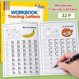 Resim 32 Sayfa Çocuk El Yazısı Pratik Defteri, Okul Öncesi Çocuklar için Kopya Kitabı, İlkokula Hazırlık ve Evde/Okuldaki Kalem Kontrolü Eğitimi, Okul Malzemeleri,Erken Eğitim,Yapılandırılmış Yazım,Öğrenme Etkinlik Kitabı,Kullanımı Kolay Format,Çocuk Dostu Tasarım,Yazma Çalışma Kitabı,Pratik Harfler 