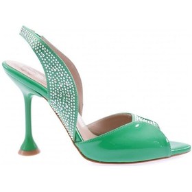 Resim Dgn 02-23y Kadin Silver Taşli Kadeh Topuklu Ayakkabi 02-2175-R1968 Yeşil Rugan 