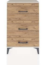 Resim Arges Komodin 3 Çekmeceli 60x30x96 Aytaşı-çam Aytaşı 