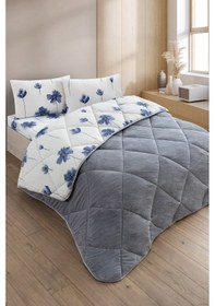 Resim Nordelle Tek Kişilik Wellsoft Yorgan Uyku Seti Gri Mavi 