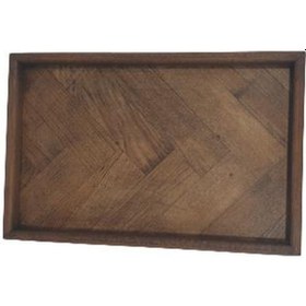 Resim Kayın Ahşap Tepsi 