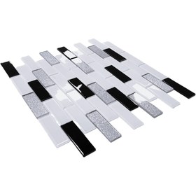 Resim MozaiKristaL Mutfak Tezgah Arası 23x73x4 mm Kristal Cam Mozaik. ( 1 Kutu = 1 m2 Fiyatıdır ) 