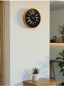 Resim Büro Ev Ofis Hediyesi İçin 36cm Turuncu Stil Dekor Duvar Saati Diğer 