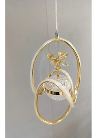 Resim Osra 3renk Kristal Gold Tektop Sarkıt Gold 