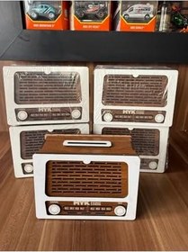 Resim Nostaljik Radyo Görünümlü Kumbara, MYK Hediye ve Sanat Atölyesi Tasarımı, 5'li Paket 