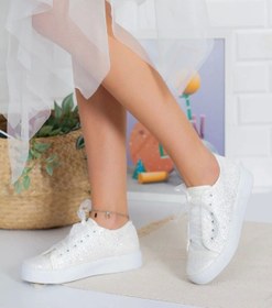 Resim MFT AYAKKABI Kadın Alçak Tabanlı Spor Gelinlik Rahat Ayakkabı 