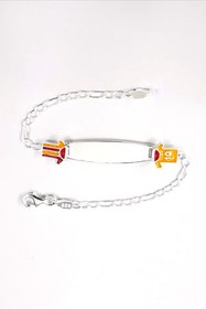 Resim Omar Silver Çocuk Plakalı Künye Bileklik G.s Üniformalı Gümüş Künye Omr8234 