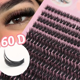 Resim Bu 3D Etkili DIY 280 Adet Bölümlü Kirpikler, 80D/60D Olarak Gelir ve Uzunlukları 8'den 16'ya Kadar Varyasyon Gösterir. D Kıvrımlı Kirpikler, Rus Şerit Kirpiklere Benzer Bir Doğal Tarzda, Yumuşak ve Rahat, Kalın ve Kabarık, El Yapımı, Tarihler ve Partiler Gibi Çeşitli Durumlar İçin Uygun, Tüm Gün Kaymaz. 