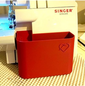 Resim Singer Overlok Makinesi İçin Çöp Kutusu - Kırmızı 