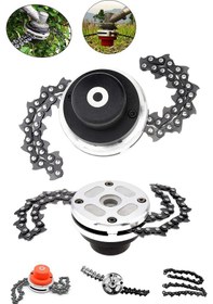 Resim Yüksek Performans Zincirli Tırpan Aparatı Başlığı Ot Çim Çalı Biç 