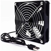 Resim Willowhaven 120mm Usb Soğutucu Fan: 2 Metal Izgara Ve Usb Vida Tutucu İle Sessiz Hava Akışı 