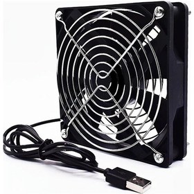 Resim Willowhaven 120mm Usb Soğutucu Fan: 2 Metal Izgara Ve Usb Vida Tutucu İle Sessiz Hava Akışı 