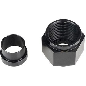 Resim Yuntech01 10an-5/8" Siyah Alüminyum Boru Somunu Ve Manset Bağlantısı - Tf-1093 Siyah 