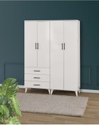 Resim Azra'dan 4 Kapaklı Gardrop Beyaz 