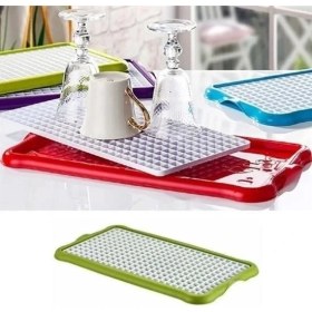Resim K-Yonlineticaret Pratik Lavabo Tezgah Üstü Bulaşık Kurutmalığı Süzmatik 22X40 cm 