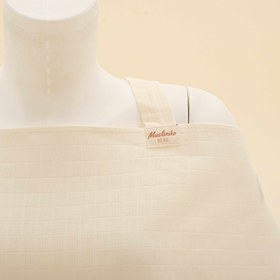 Resim Çift Katlı Muslin Emzirme Önlüğü - Krem Muslin 