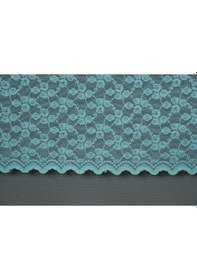 Resim Çiçek Model Petrol Yeşili Renk Hazır Dikilmiş Pileli Fon Perde 75 