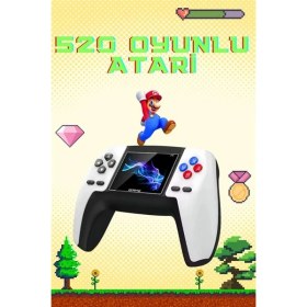 Resim Retro Konsol P5 Uyumlu Taşınabilir 520 Oyunlu Kablosuz Game Stick 