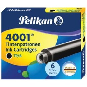 Resim Pelikan 4001 Dolma Kalem Kartuşu 6'Lı Küçük Siyah 
