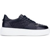 Resim Tamer Tanca Erkek Hakiki Deri Lacivert Sneakers & Spor Ayakkabı 04 268 Erk Ayk Y25 Lacı Alk/orgu Lacivert 