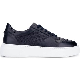 Resim Tamer Tanca Erkek Hakiki Deri Lacivert Sneakers & Spor Ayakkabı 04 268 Erk Ayk Y25 Lacı Alk/orgu Lacivert 