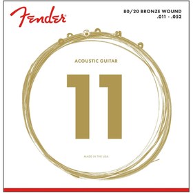 Resim Fender 70CL 80/20 Bronze Custom Light Akustik Gitar Teli (11-52) 