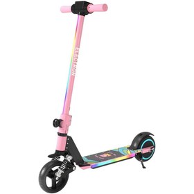 Resim Peta Elektrikli Çocuk Amortisörlü Led'li Scooter 130 W ( Dizlik Ve Dirseklik Hediyeli) 
