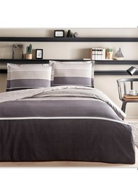 Resim Taç Pamuk Saten Nevresim Takımı Hazel Mürdüm Çift Kişilik 