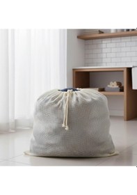Resim Ollevra Mont Ve Perde Yıkama Filesi Extra Büyük, Dayanıklı, Battal Boy 120x150 Cm Nefes Alabilir Çamaşır Koruma Torbası Beyaz 