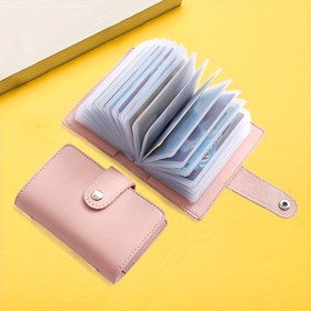 Resim 26 Kart Yuvası PU Deri Kredi Kartı Depolama Çantası Unisex Basit Doku Çoklu Kart Yuvası Kart Çantası Madeni Para Cüzdanı 