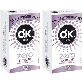 Resim Okey Prezervatif Zero Extreme 2 x 20'li 