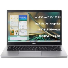Resim Acer Aspire 3 A315-59-59AY NX.K6TEY.002-FR2 i5-1235U 16 GB 1 TB 15.6" W11H Dizüstü Bilgisayar 
