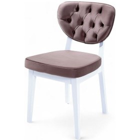 Resim Boston Sandalye - Babyface Kapuçino - Beyaz Gürgen İskelet 