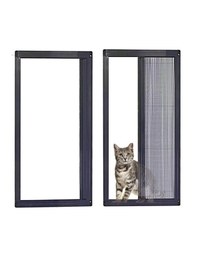 Resim Akordeon Pilise Yırtılmaz Ped Kedi Tüllü Pencere Sineklik Antrasit 70x130 Istenilen Ölçüde En 70'e Kadar / Boy 130'a Kadar 