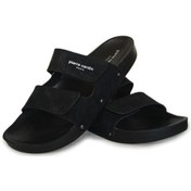 Resim Pierre Cardin Erkek Çift Kemerli Cırtlı Terlik Siyah Pc-7019-7039 Siyah 