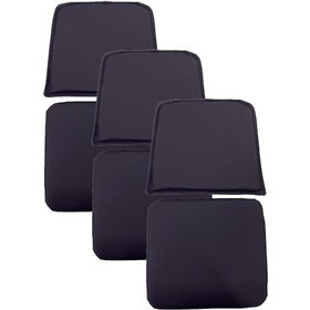 Resim Knsz minder seti 3 lü zng&mğr&uslu mor suni deri tel bar sandalyesi oturma ve sırt minderi set 