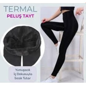 Resim Filemingo Kadın Siyah Içi Peluş Termal Taytsiyahs/M Siyah 