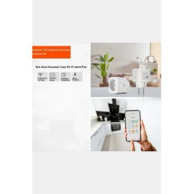 Resim Qasul Telefon Kontrollü Akıllı Priz Wi-Fi Destekli Akım Korumalı Priz 