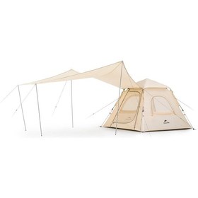 Resim Naturehike Ango Upf50+gölgelikli Otomatik Kurulum 3 Kişilik Kamp Çadırı Bej 